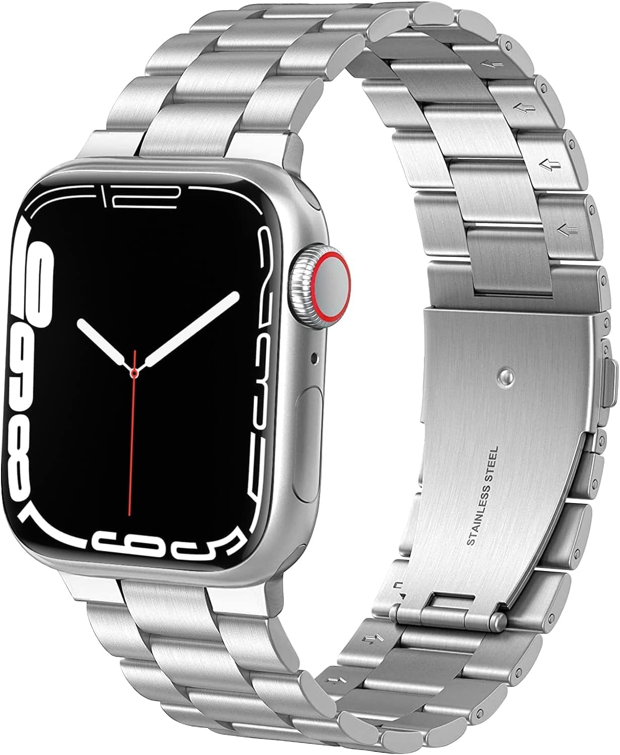 AINE Compatible with Apple Watch Band 46mm Series 10, 49/46/45/44/42 mm, Stainless Steel iWatch Band with Case for Apple Watch Series 9/8/7/6/5/4/3/2/1/SE/SE2, Silver (Watch not Included) (B0BW8NNS92) Amazon Price History, Amazon Price Tracker