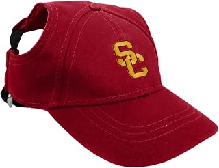 Littlearth NCAA USC Trojans Pet Baseball Hat, Team Color, Large