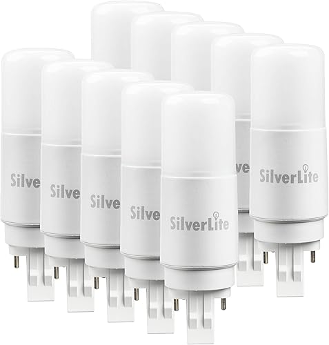 Miniatura 9 de Silverlite - Paquete de 2 bombillas LED de 5W (equivalente a 13 CFL), 500 lúmenes, luz blanca (2700k), balastro CFL, bipin