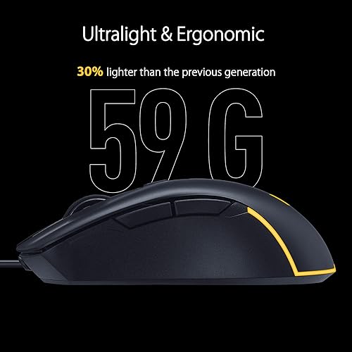 Miniatura 2 de ASUS TUF Gaming M3 Gen II - Ratón USB con cable para juegos, ergonómico para diestros, ligero de 2.08 oz, 8K DPI, resistencia al polvo y al agua
