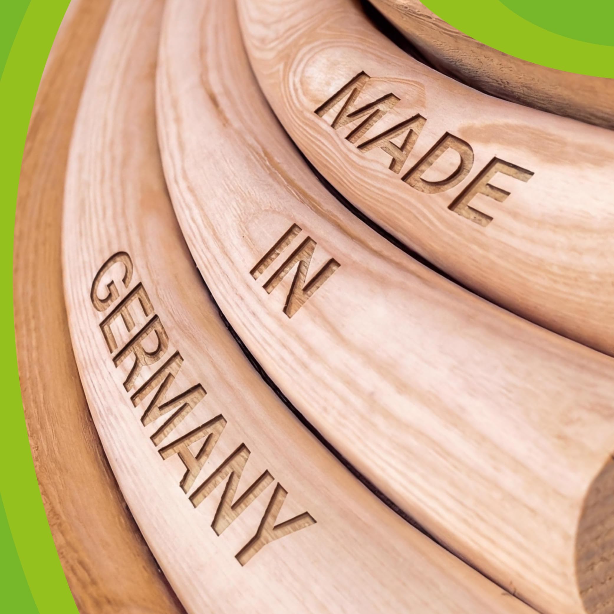 eaglefit - Premium Klimmzugstange aus Holz 100 cm - Ergonomisch gebogene Pull Up Bar für Decke, Garten & Baum - Reckstange Outdoor & Indoor für Klimmzüge - Verstellbar zum Aufhängen inkl. Zubehör