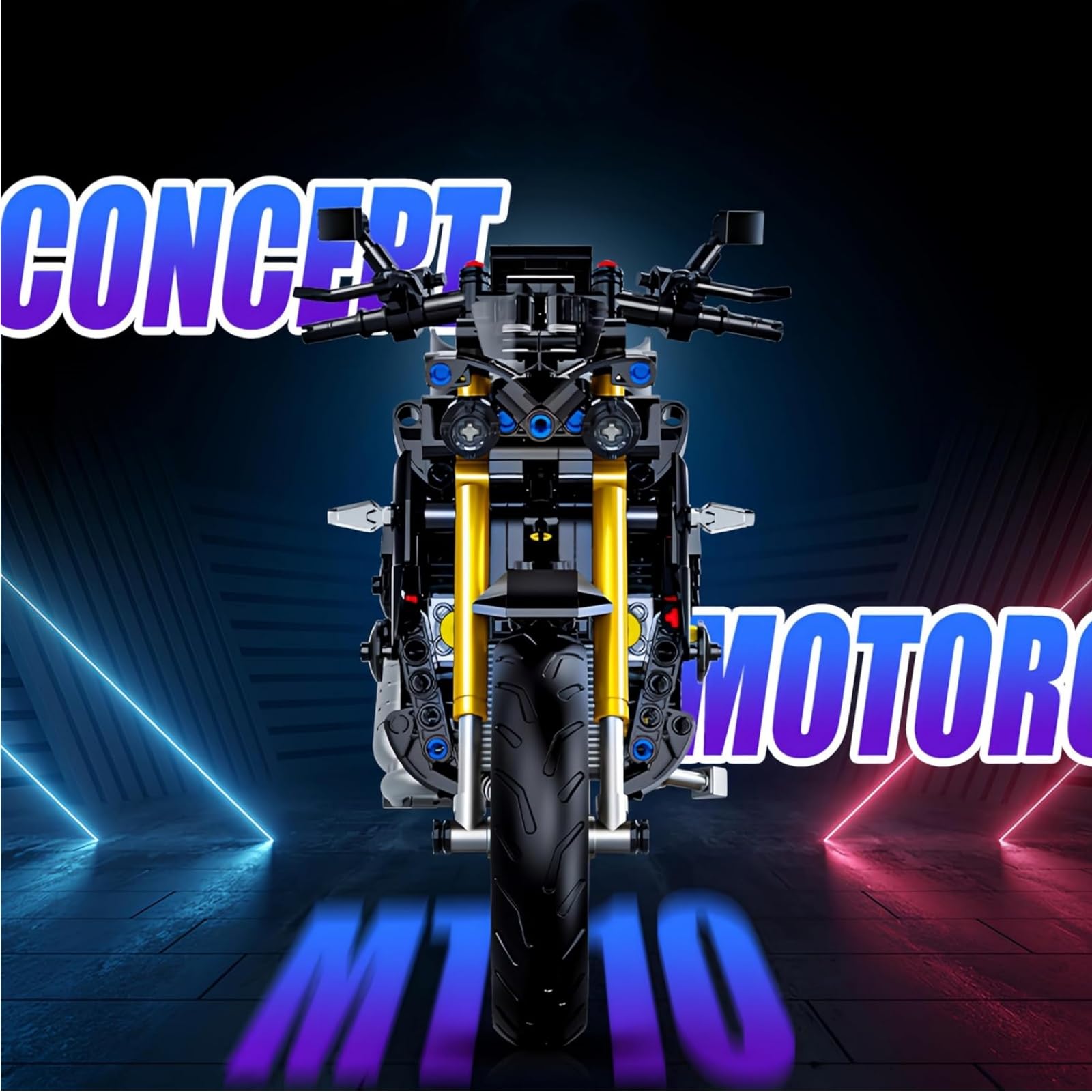 Ebortsin Motorcycle Building Blocks Set, 638 Pcs MT-10 Motorbike Building Kits, Tech Concept Supermotorcycle Model Toys - Image 2