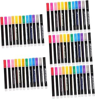 COHEALI 60 Peças Caneta De Linha Dupla Colorida Canetas De Tinta Acrílica Marcador De Tinta Permanente Canetas Aquarela Acessórios Para Quadro Branco Canetas Marcadoras Metálicas Canetas