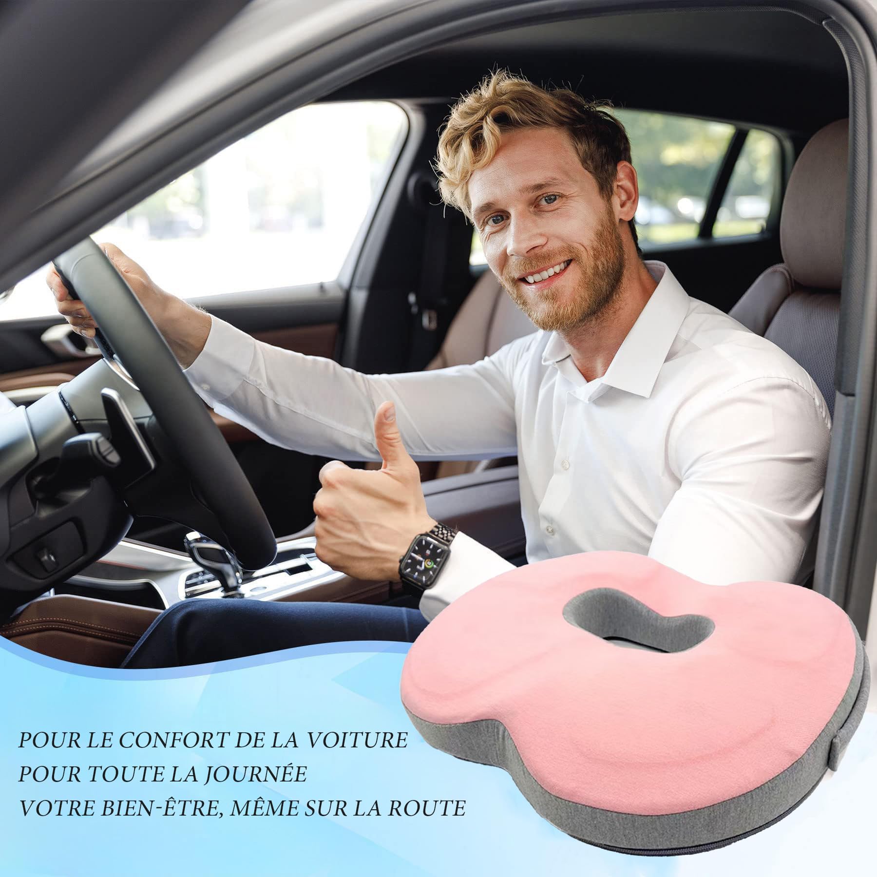 AOSSA Coussin De Lit En Forme De Donut Pour Les Hémorroïdes Et Fessiers