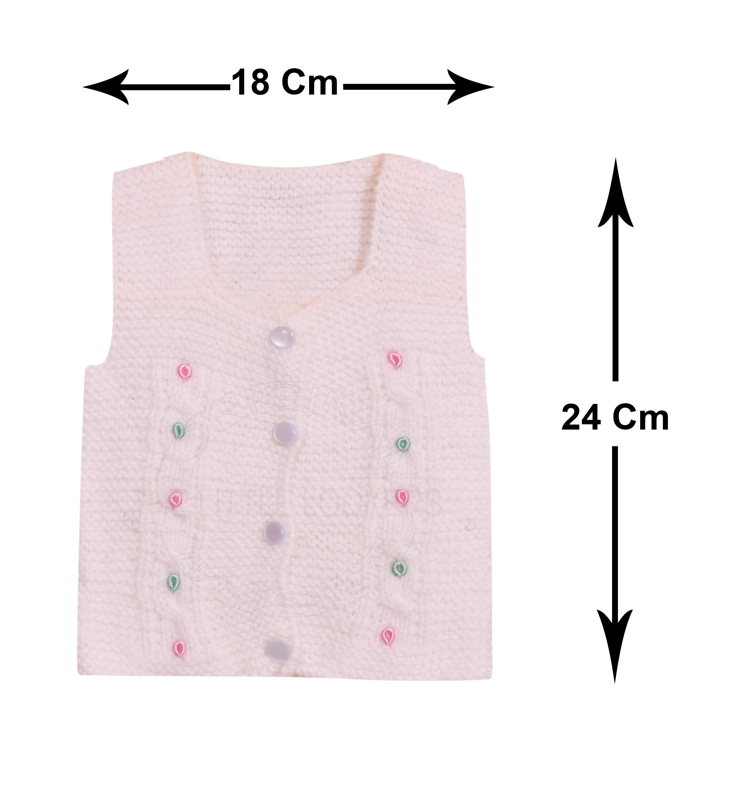 THE LITTLE LOOKERS� Sweater for Baby Half Sleeves (0-3 Months) (Pink & White, Pack of 2) - Image 9 thumbnail