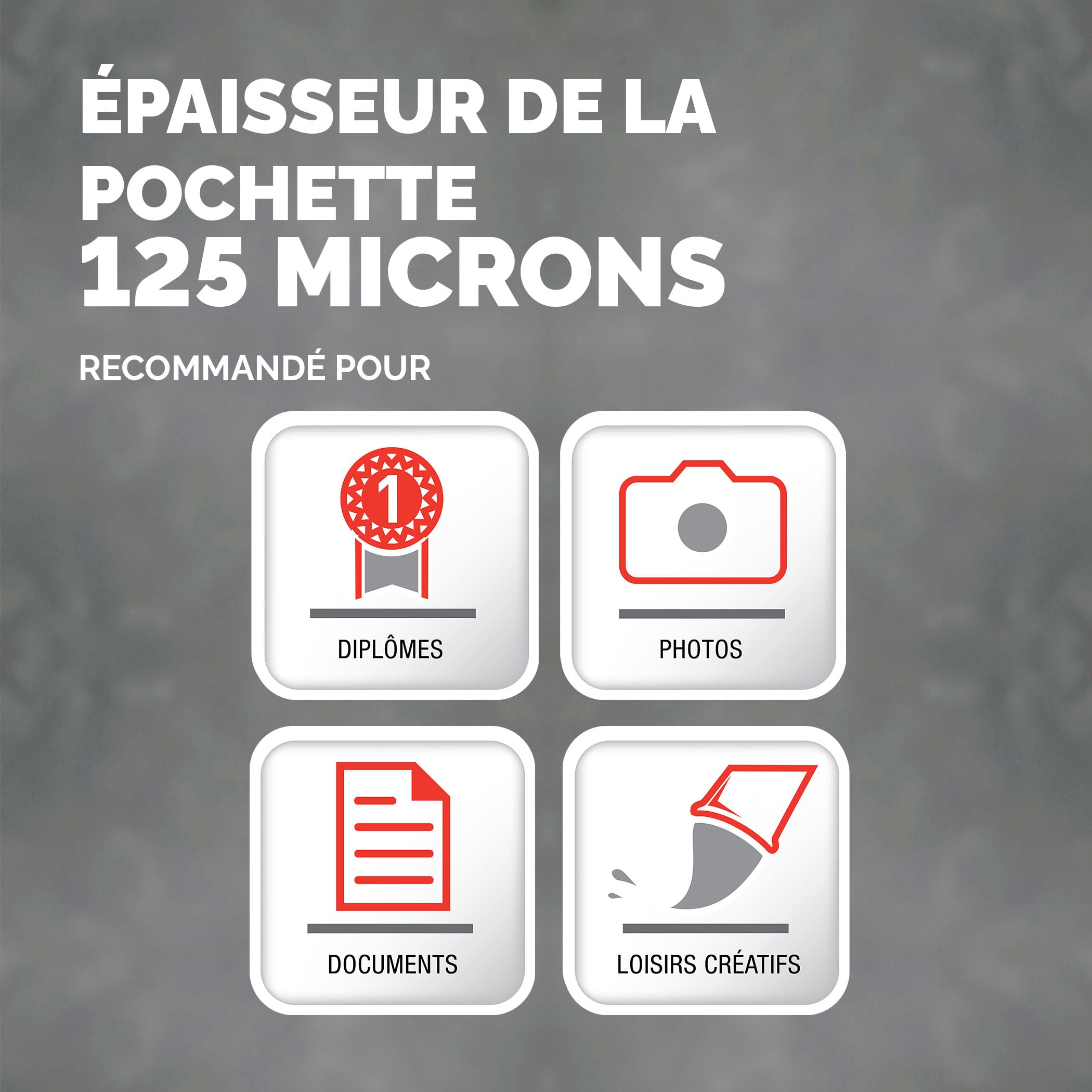 Fellowes Pochettes De Plastification A3 Autocollant Capture 125 microns A3, Lot de 100, Transparent