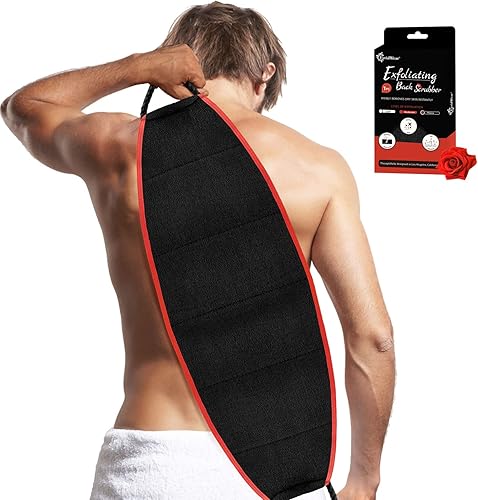 Miniatura 1 de Evridwear Exfoliante corporal con asas, lavadora de espalda, para ducha, baño, piel seca, todo el cuerpo, limpieza profunda, hombres y mujeres