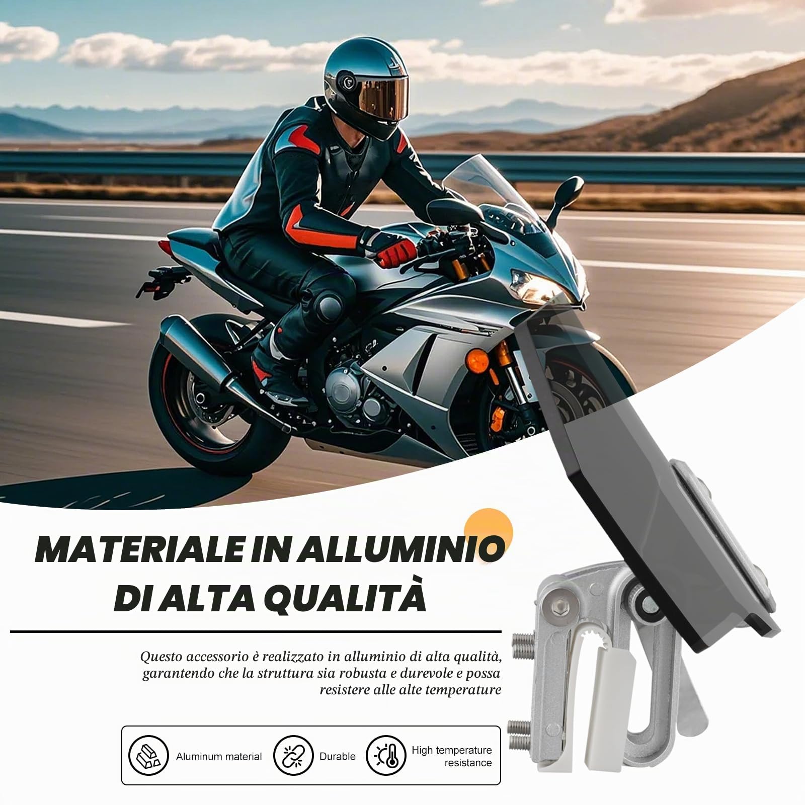 DREAMIZER Parabrezza Universale per Moto, Deflettore Antivento Regolabile con Clip per Estensione Parabrezza Spoiler Deflettore Antivento Compatibile con Honda Kawasaki Yamaha Suzuki Triumph