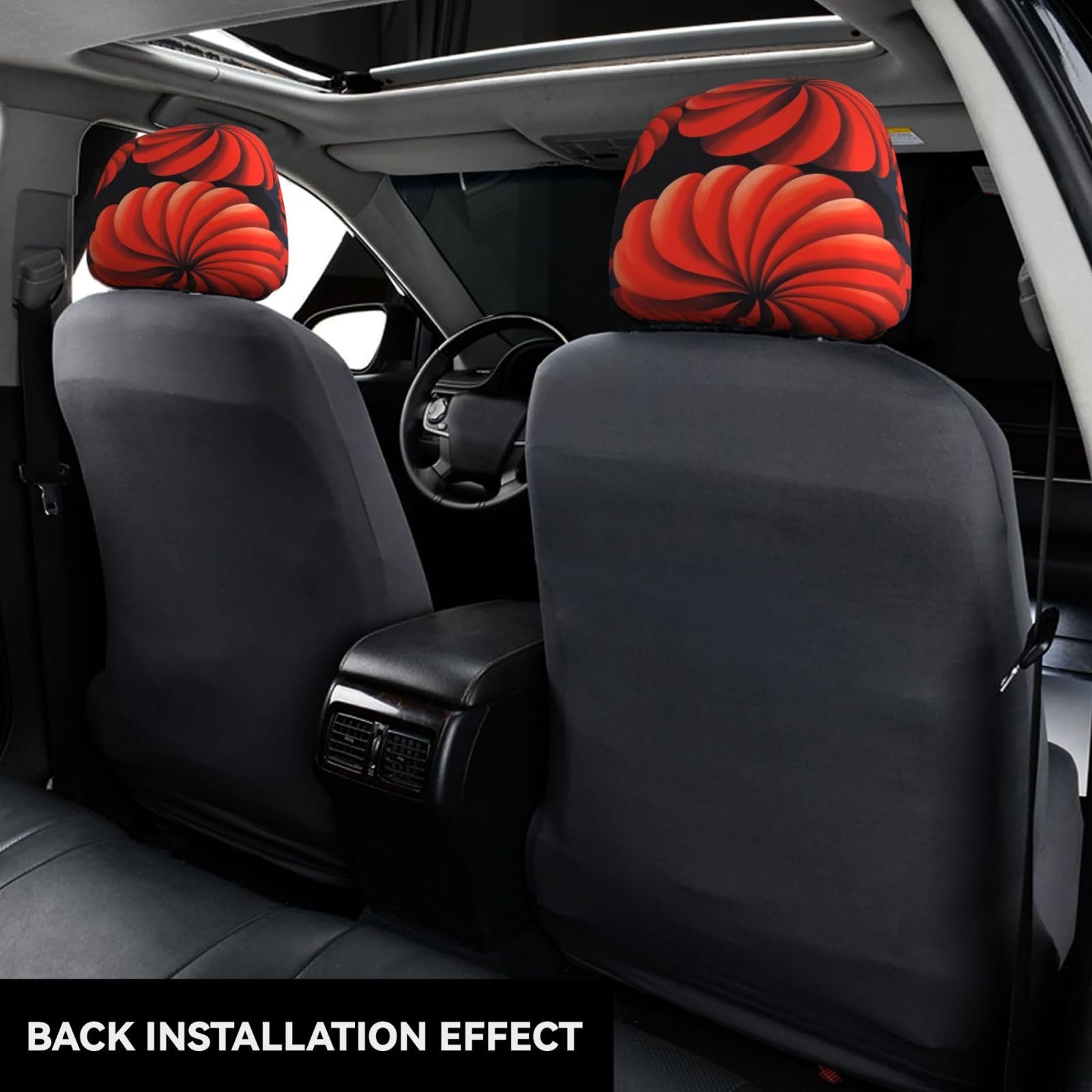Housses D'appui-tête Voiture En Satin - Lot De 2 - Élastique Ajustable - Protection Anti-taches - Universel