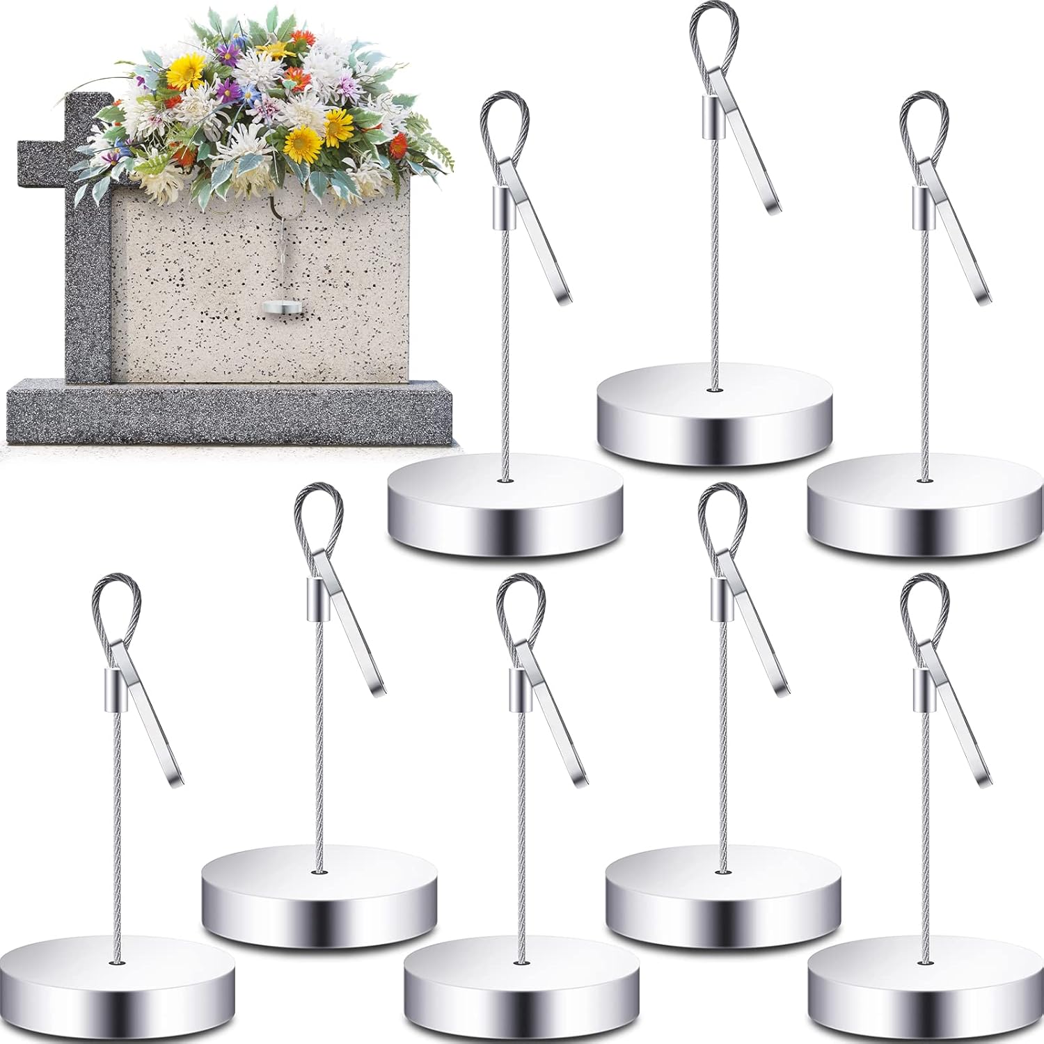 8 Pcs Anchor for Headstone Flower Cemetery Flowers