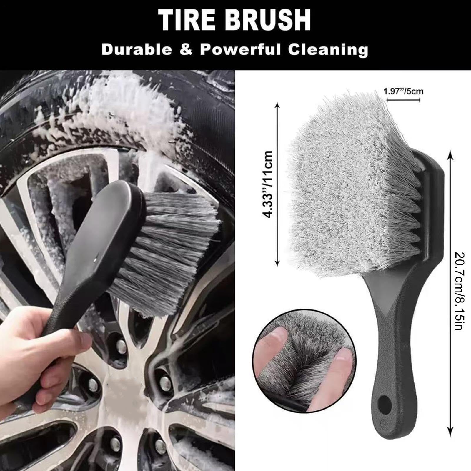 Kit de brosses pour roues Sac de Transport Inclus Antirayures