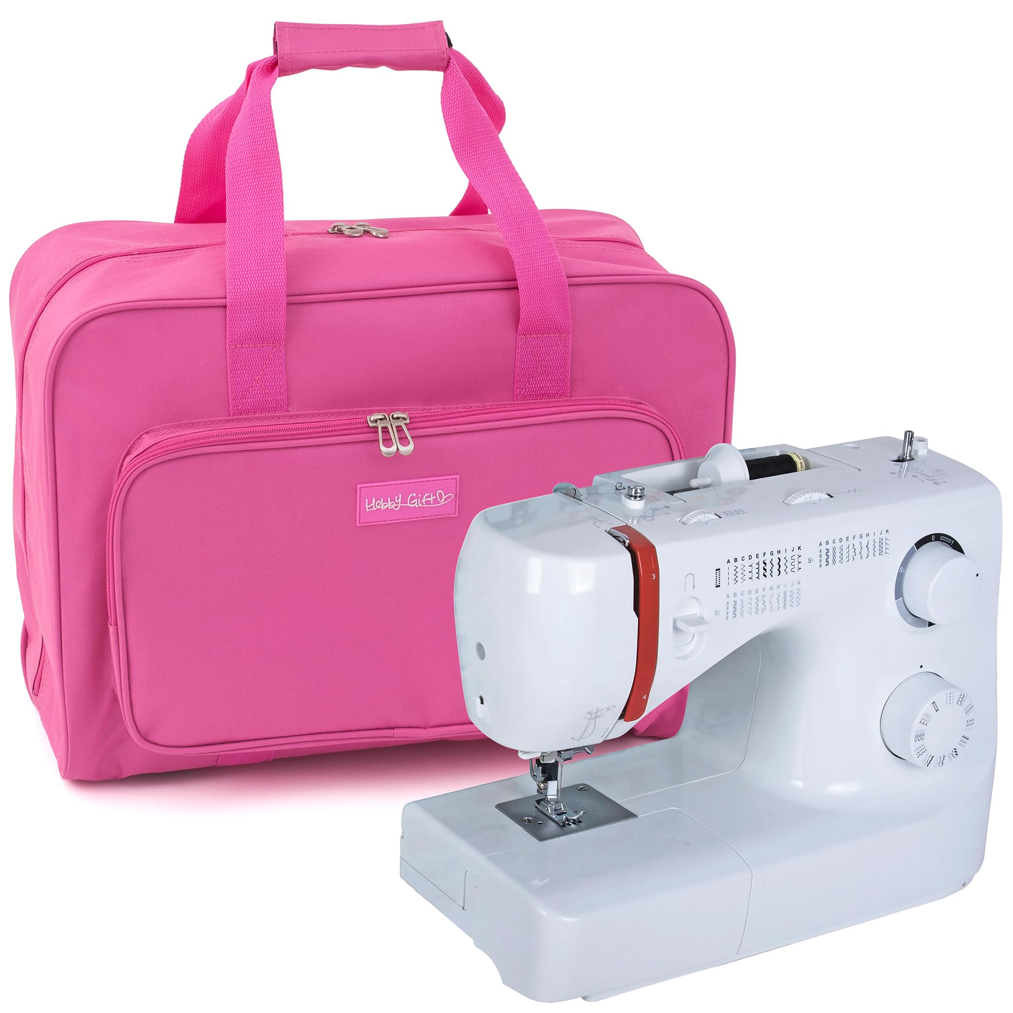 Hobby Gift Esclusiva Borsa per Macchina da Cucire, Borsa da Trasporto Imbottita in PVC, Portaoggetti Extra, 20 x 43 x 37 cm