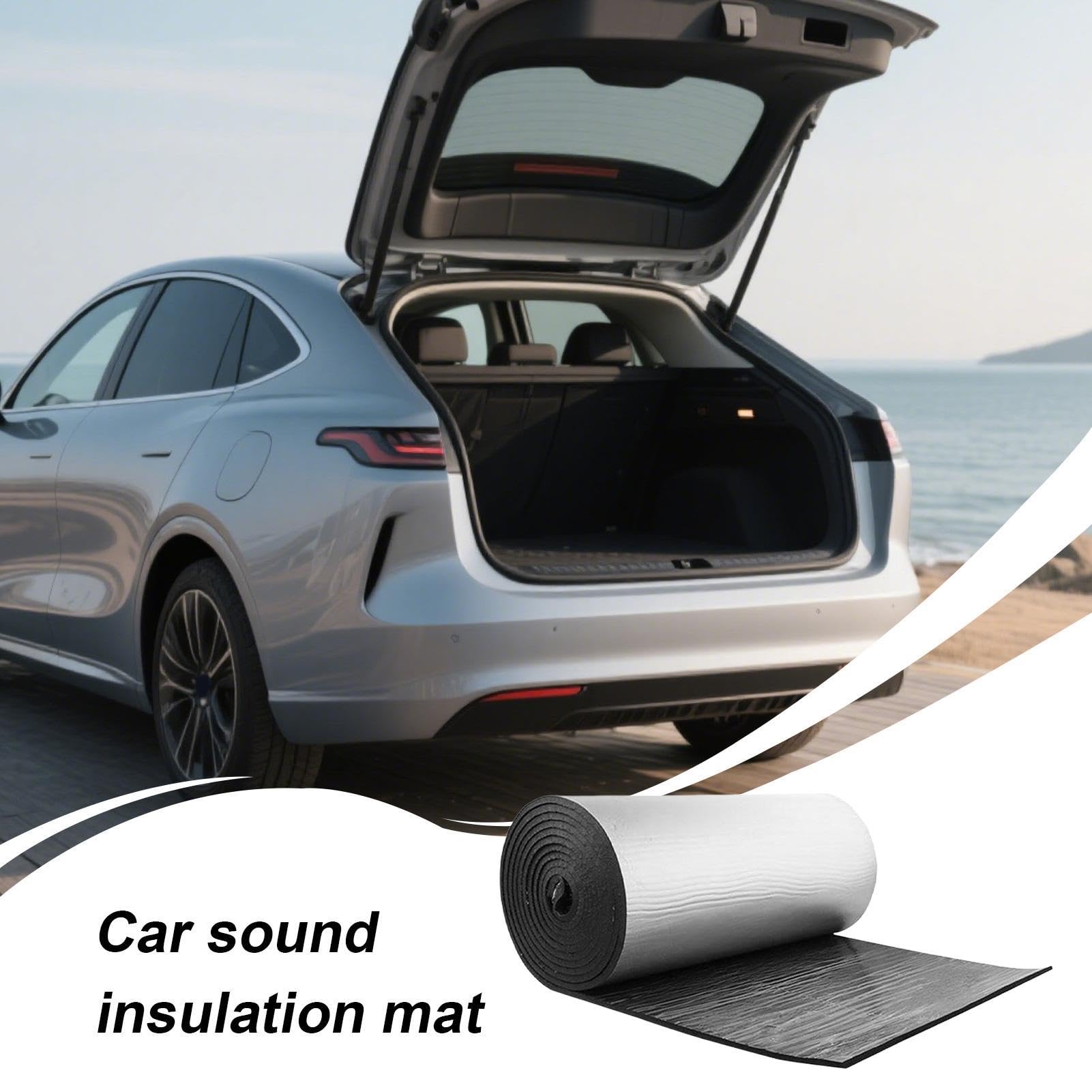 Schalldämmmatte für Auto 200x50 cm Vibrationsdämpfer Lärmblockierendes Pad | Dämmmaterial für Wohnmobile für Tür, Dach, Fahrwerk, Radhaus Sommer & Winter
