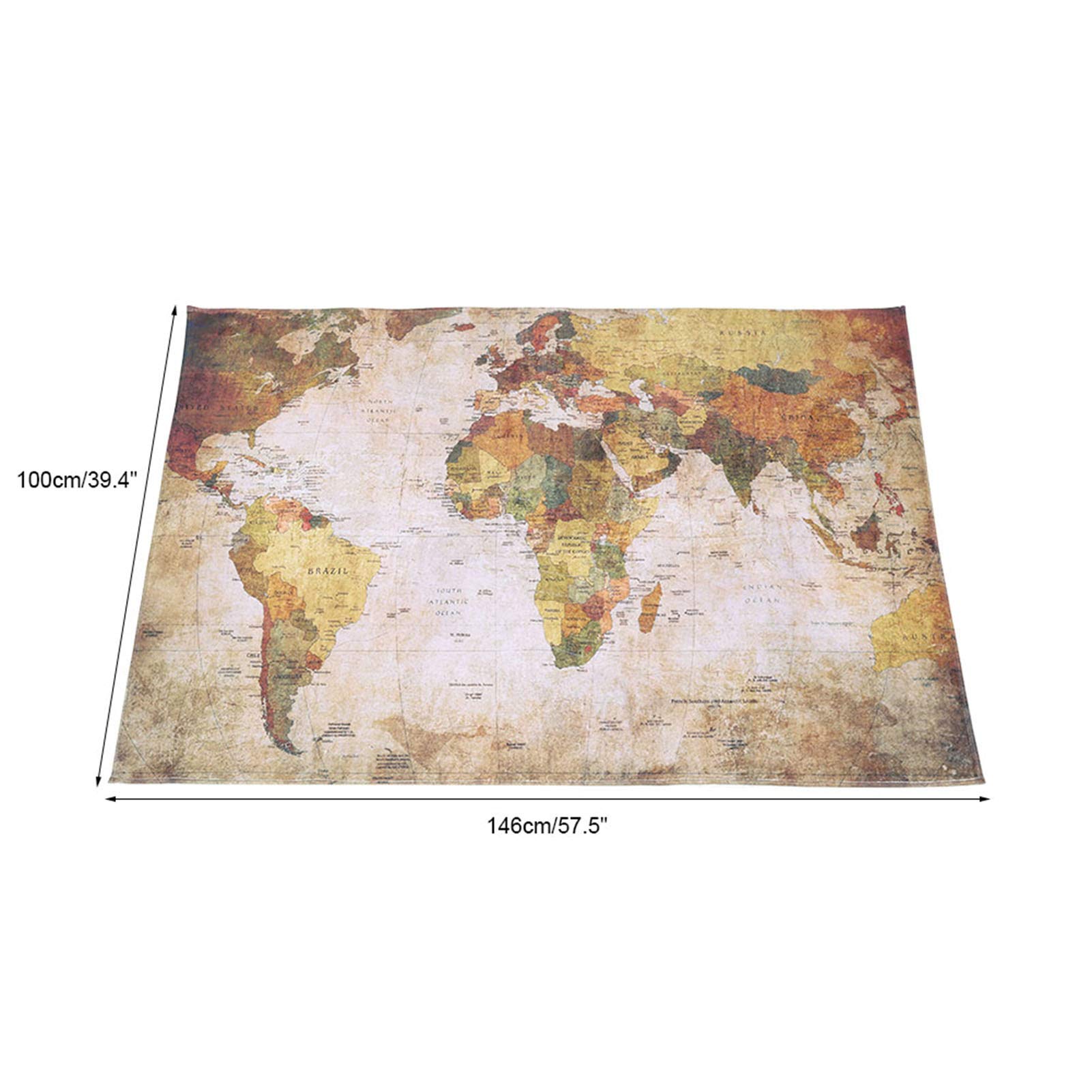 Amazon｜146 X 100 cm世界地図マット、世界地図パッド、ダイニング