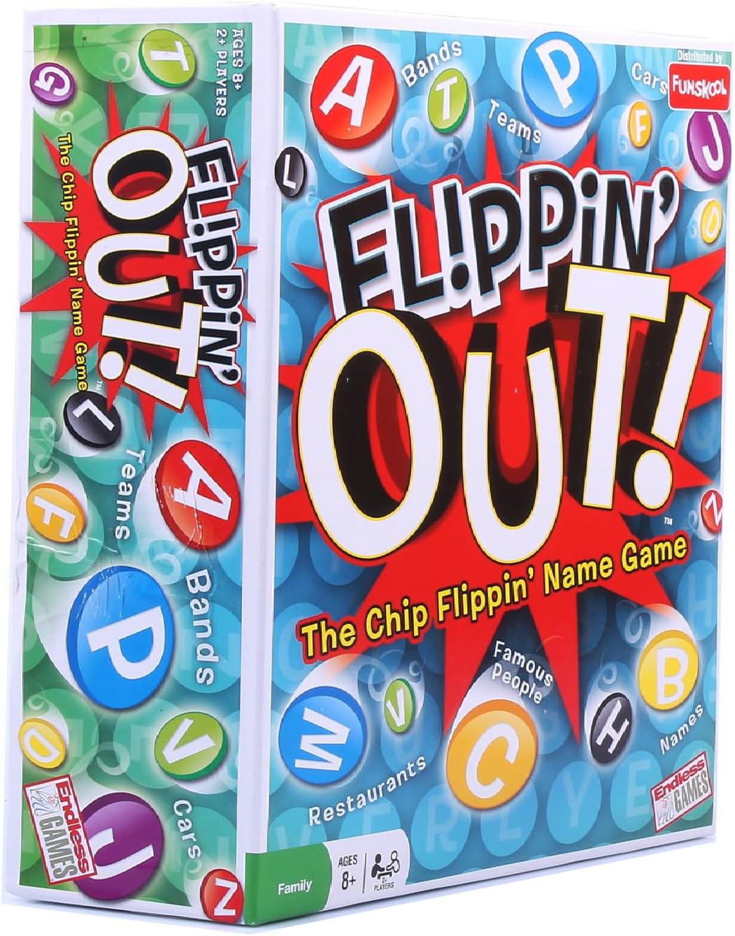 Funskool Games, Flippin Out, Party & Family Games, The chip Flipping Name Game, 2 + Players, Ages 8 and Above