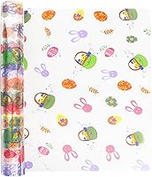 Vista 8 de JOYIT Rollo de envoltura de celofán de Navidad de 100' de largo X 17.5” de ancho - Rollo de celofán de 3 mil de espesor, celofán transparente