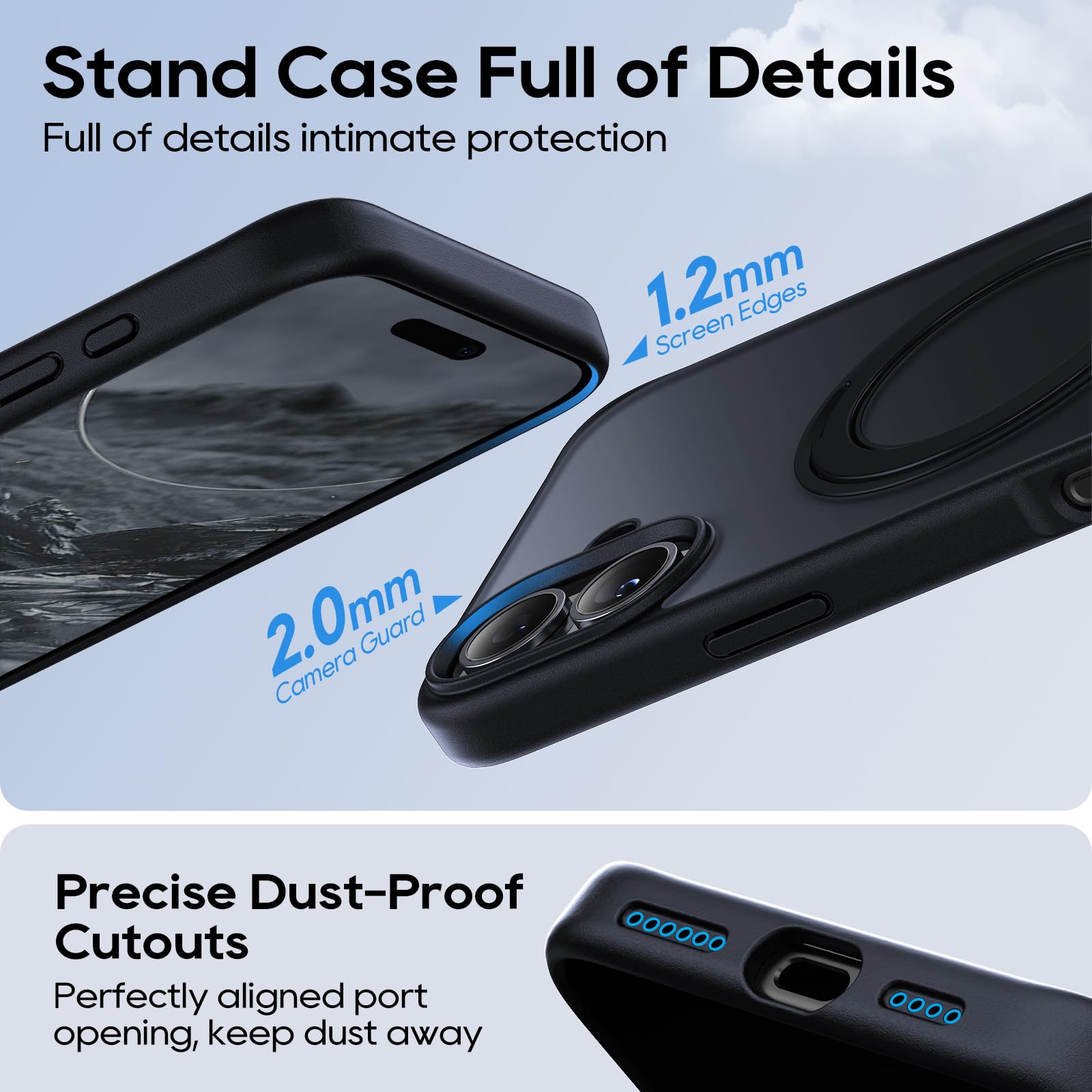Cover Magnetica per iPhone 12, Compatibile con la Ricarica Wireless