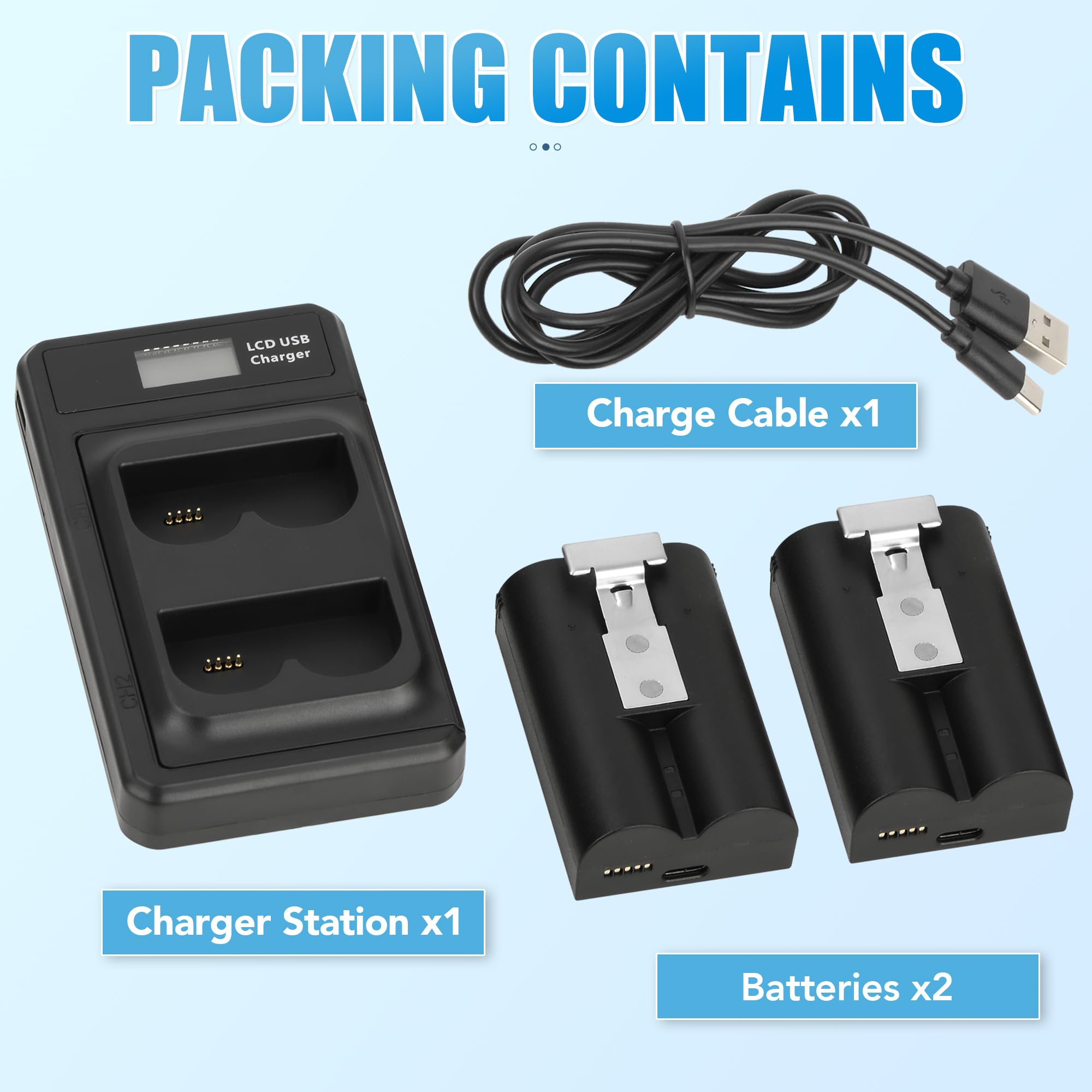 Batteria di ricambio da 7200 mAh per anello, confezione da 2 batterie ricaricabili a sgancio rapido V4 con stazione di ricarica display a LED per fotocamera ad anello 2/3/4, faretto e stick up cam