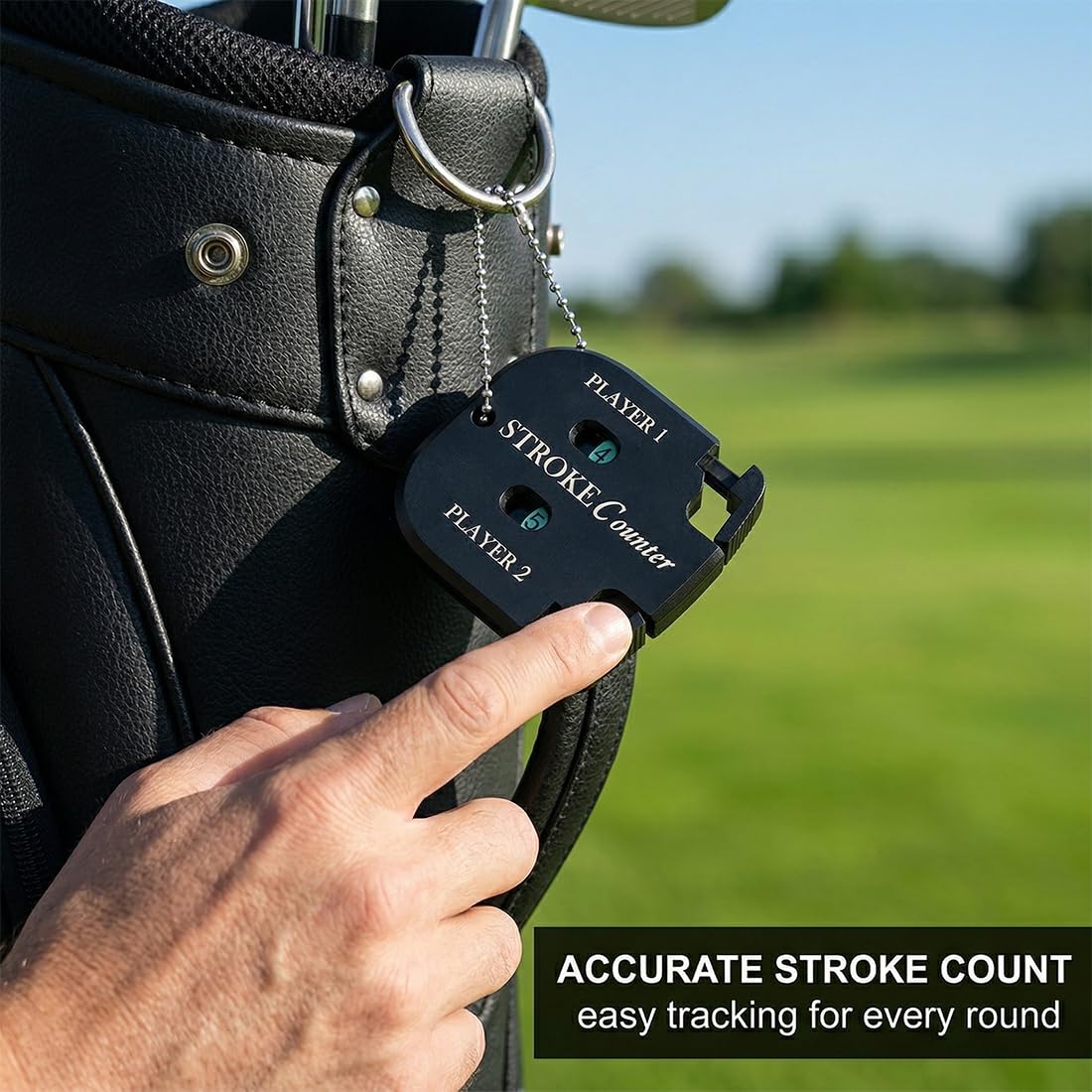 Contatore Golf 2 Pezzi Nero con Moschettone, Segnapunti Manuale Clicker Preciso per Colpi & Punti | Accessorio Affidabile per un Punteggio Esatto