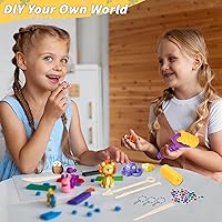 Vista 5 de 169 Pcs Air Dry Clay 120 Colors Modeling Model Magic Clay for DIY Molding Starter Kit with Sculpting Tools,Ultra Light Soft Non-Toxic Arts & Crafts