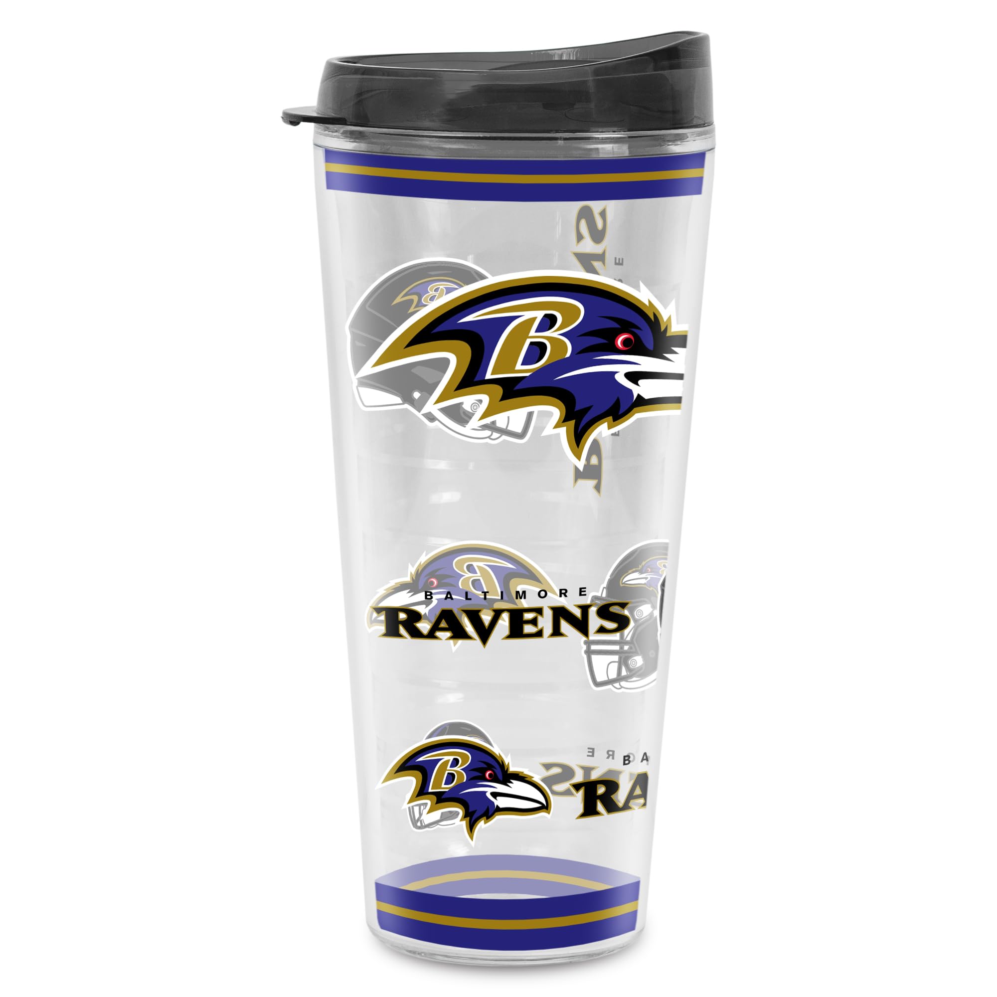 Rico Industries NFL Football Baltimore Ravens Double Wall 20oz Tritan Tumbler