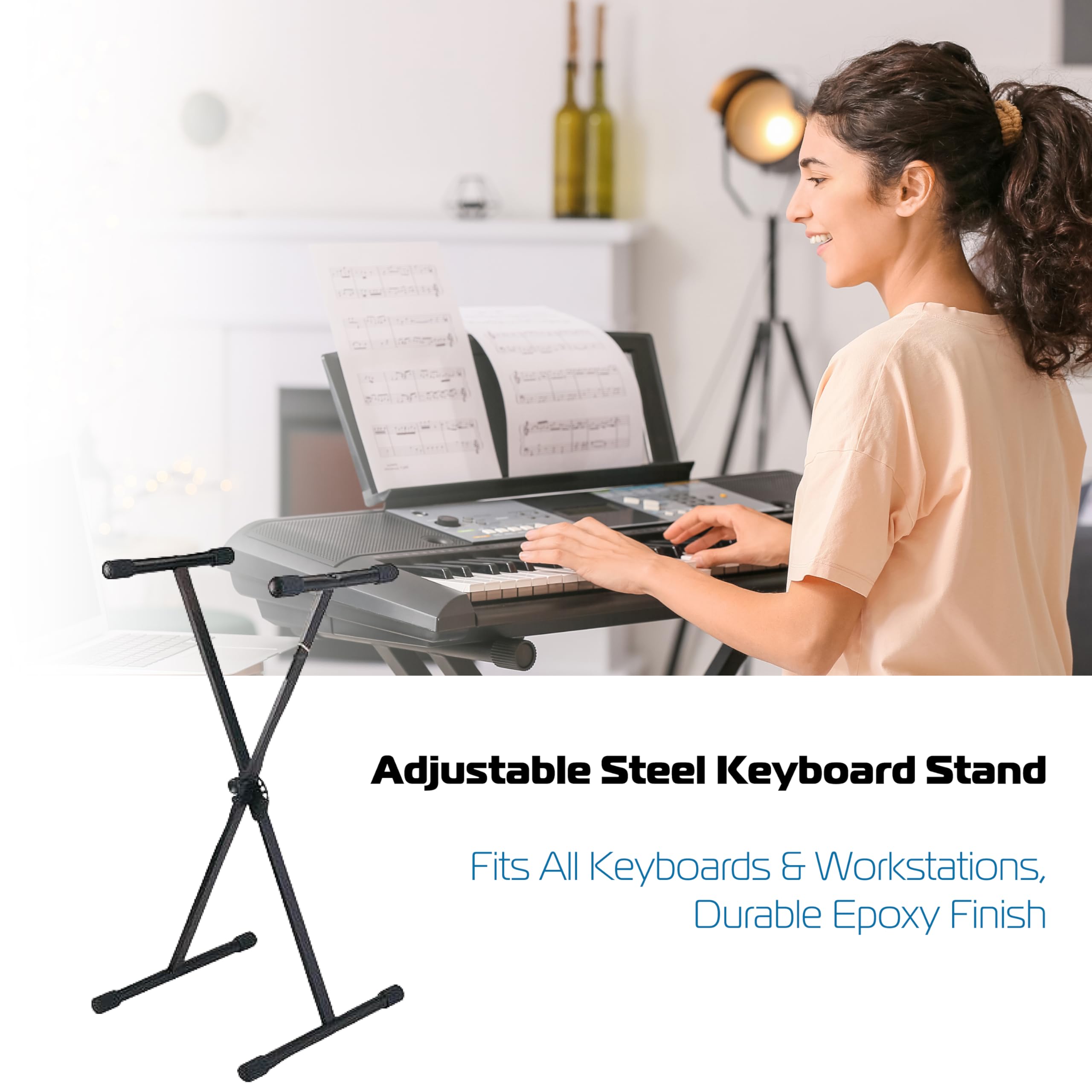 SOUNDSATION Single Keyboard Ständer mit einstellbarer Höhe