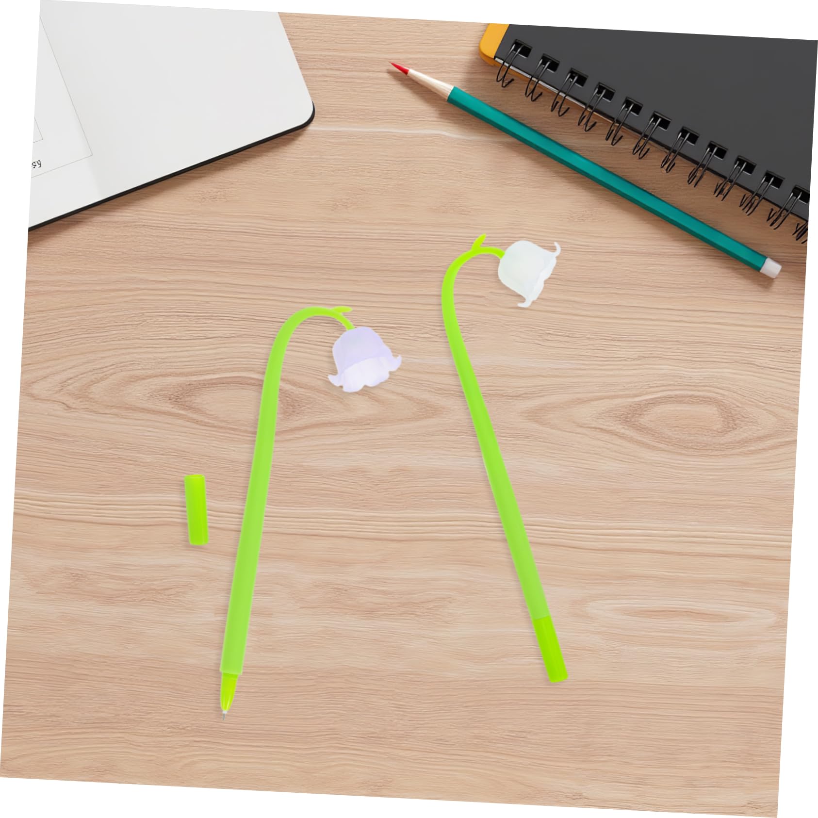 Ciieeo 10 Piezas Bolígrafo De Gel Con Diseño De Flor Adorable Para Estudiantes Paquete Color Negro Para Obsequio De Premio o Uso Escolar