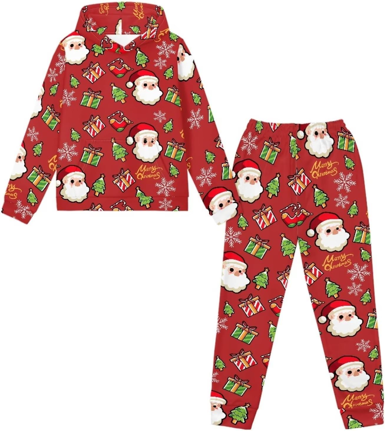 Kids Sweatsuits Hoodie Sweatshirts Sweatpants Sets, Boys Tracksuit Girls Jogger Set Youth Pullover Outfit