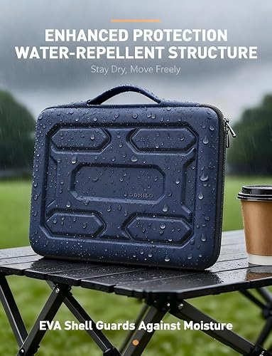 Miniatura 3 de DOMISO Funda para laptop de 13.3 pulgadas con asa, a prueba de golpes, impermeable, funda protectora de EVA para portátiles de 13-13.3 pulgadas13
