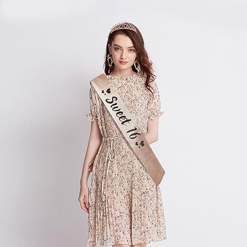 Miniatura 3 de Banda y tiara de cumpleaños de 27 años para mujer, corona de cumpleaños de 27 y fabulosa banda y tiara, regalos de feliz cumpleaños de 27 años para