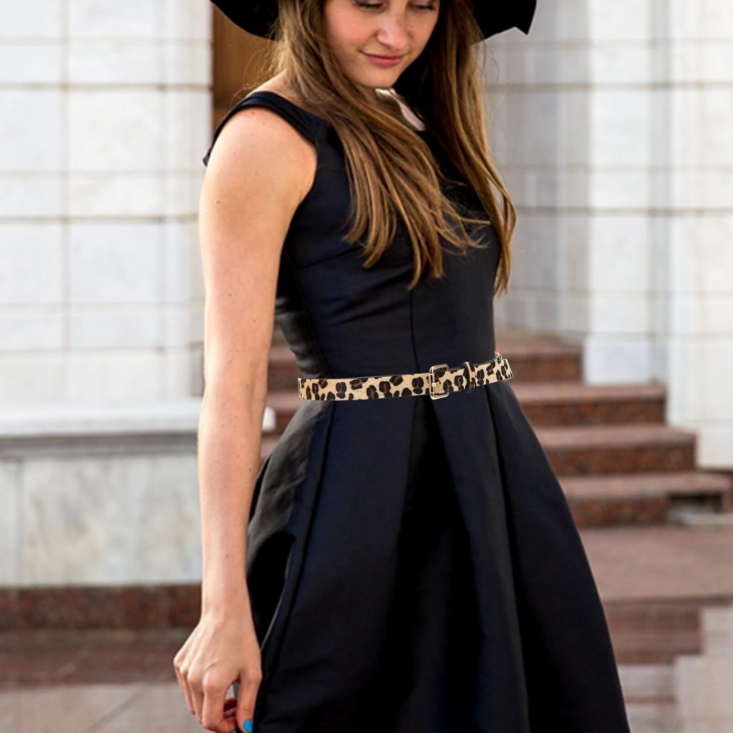 VALICLUD Leopard Print Belts for Women Leopard Belts for Women Cheetah Print Belt Pu Leather Belts for - Image 6