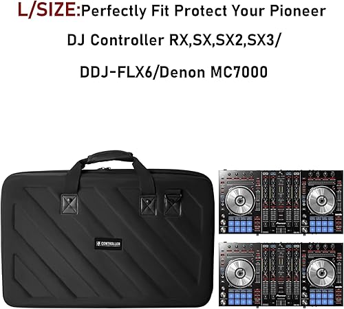 Miniatura 9 de LVKAYCE Funda rígida compatible con Pioneer DJ Controller DDJ-SRSR2REV1Denon MC4000Numark NVIIMixtrack Pro3Hercules Inpulse 500NV Platinum Bolsa de