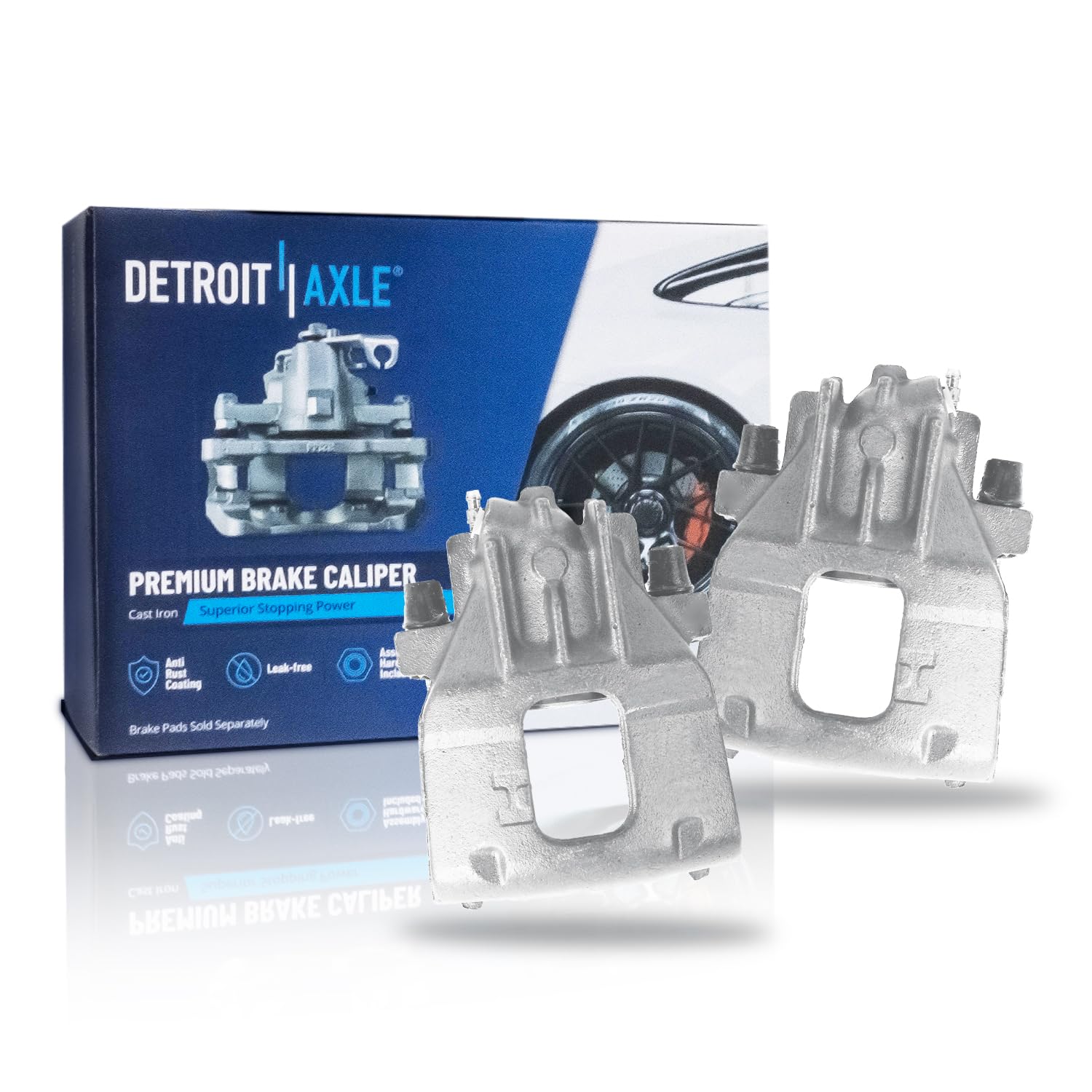Detroit Axle - Front 2pc Brake Calipers for 2000-2004 Ford Focus