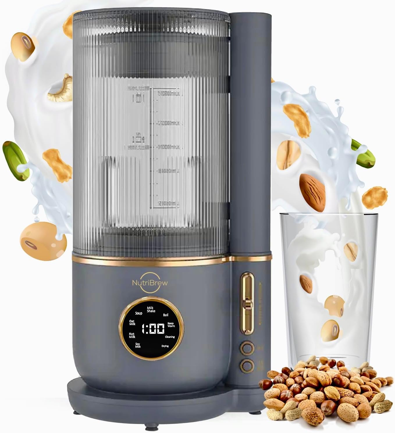 NutraBrew - Automatic Plant Based Milk Machine, Easy to Use 9 in 1 Milk Machine