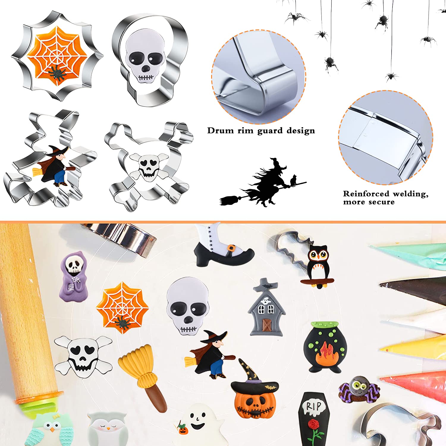 12 Pièces Mini Emporte-pièces Pour Biscuits D'Halloween