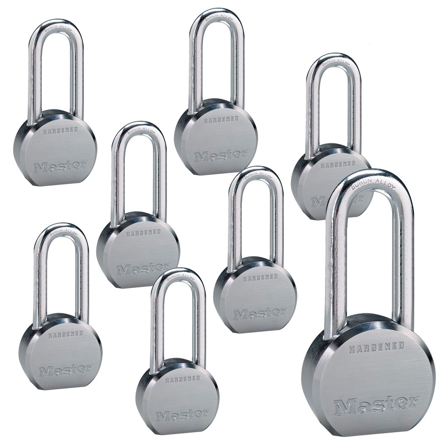 Master Lock - (8) High Security Pro Series Keyed Alike Padlocks w/16 Keys, 6230NKALH-8 w/BumpStop Technology