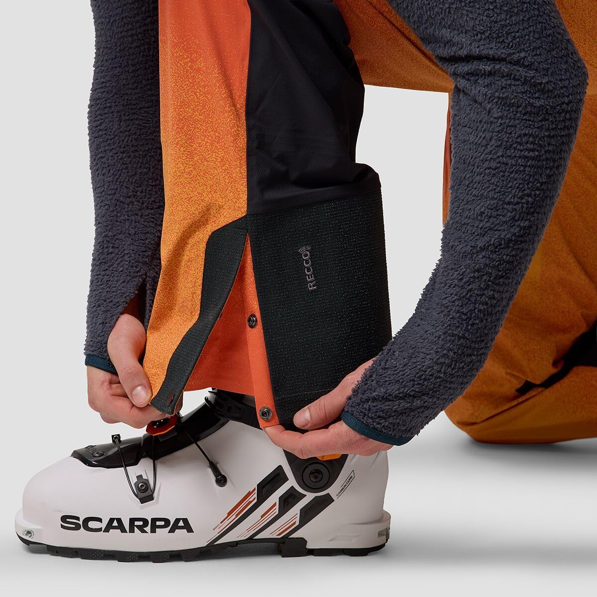 Backcountry, Cottonwoods LT Xpore 3L Bibs - Men's, Boundary Orange Ombre/Black, L - Image 4