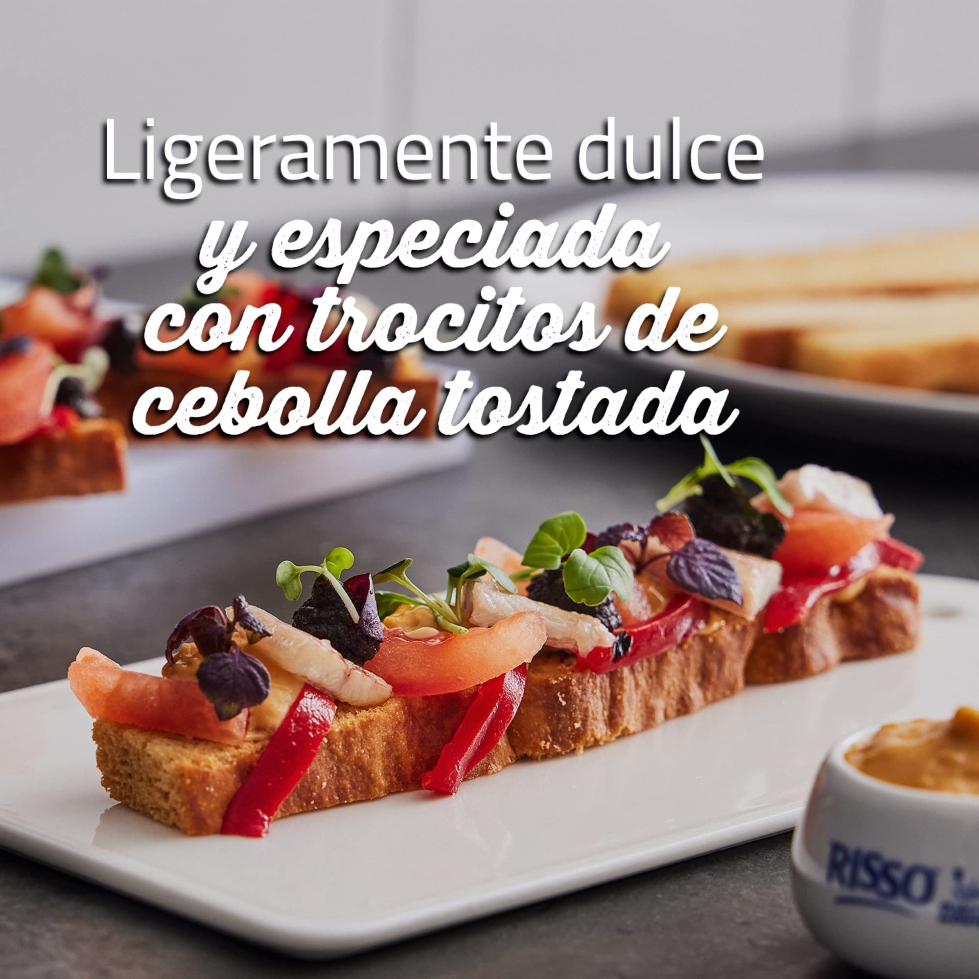 Risso - Hannibal - Salsa Especiada con Cebolla Dulce Tostada - Bote de 1 L - Producto Vegetariano - Para una Explosión de Sabor en tus Platos - Sabor y Textura Inmejorables
