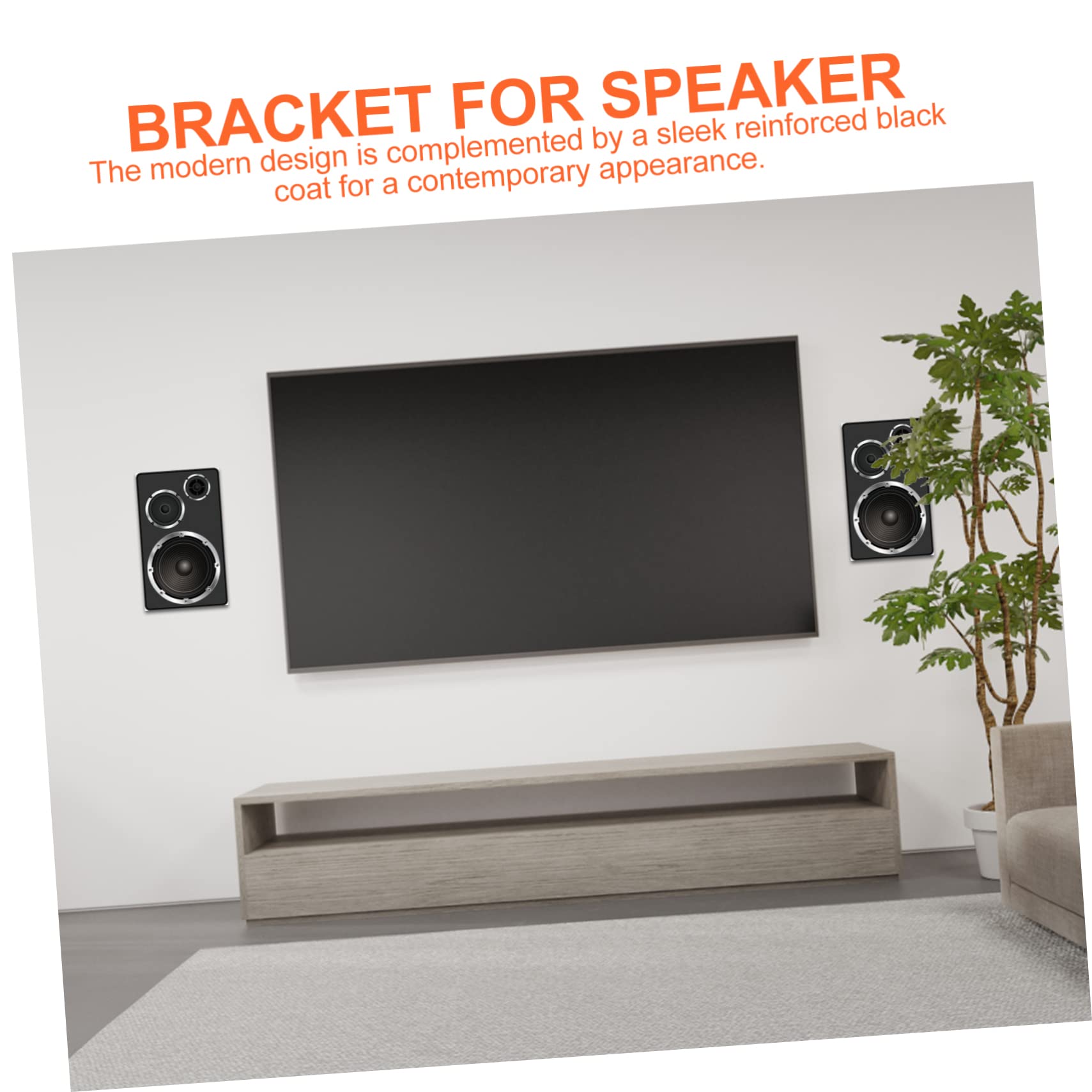 Support Mural pour Enceinte 6 Pièces en Abs Angle Réglable 20° et Construction Robuste pour Installation Audio Surround à Domicile
