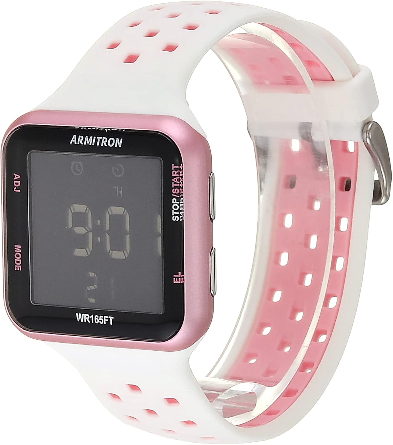 Side view of the Armitron Sport Digital Watch showing the ADJ, MODE, STOP/START, and EL buttons.
