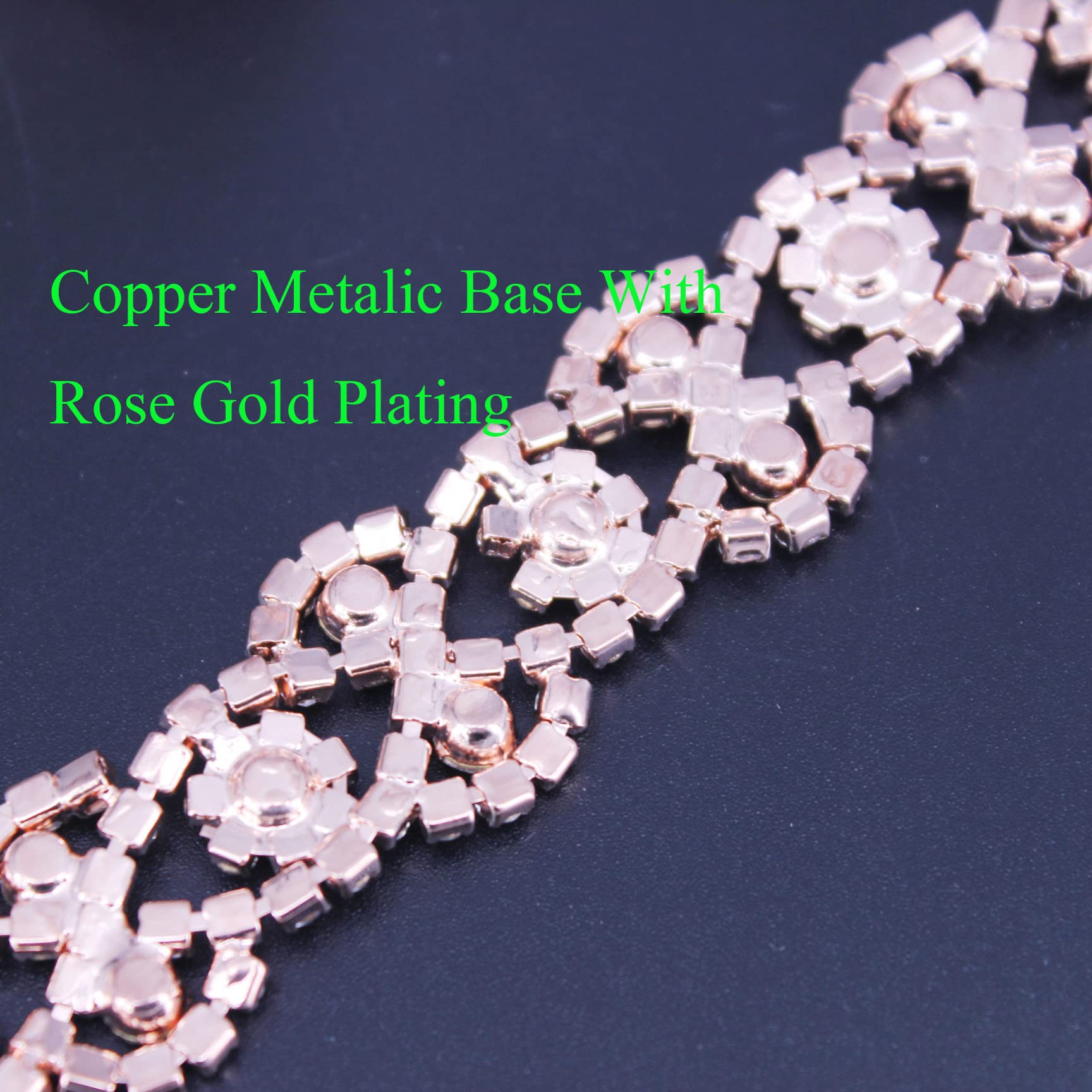 1yard Catena a Coppa Con Strass, lucido strass catena di perle per il cucito fai da te, artigianato, matrimonio, feste, accessori per la decorazione dell'abbigliamento(argento