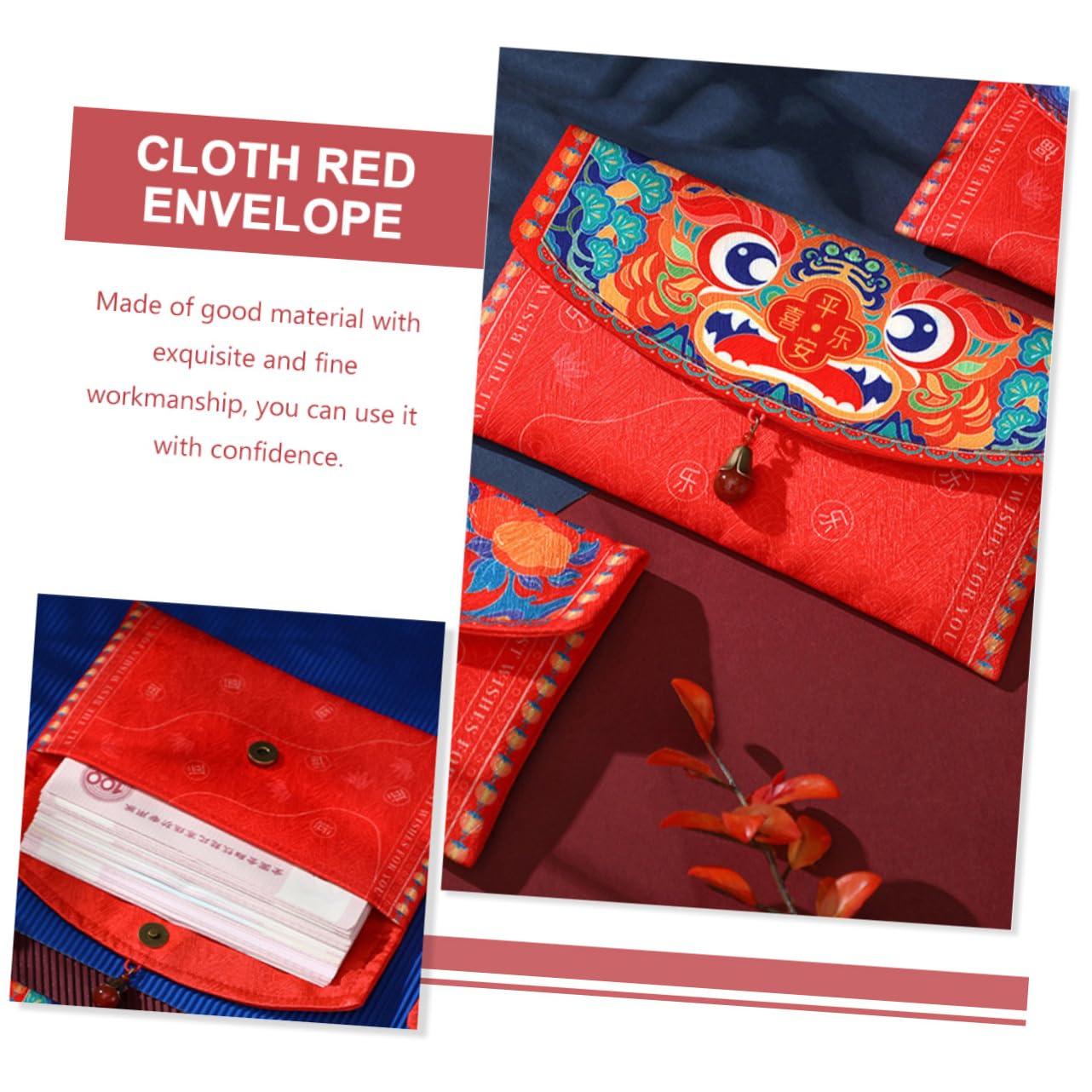 Operitacx Sobres Chinos Del Dinero 4 Piezas Sobre Rojo Del Chino Sobres Decorativos Festivos Paquete Rojo Creativo Paquete De Conejo Del Zodiaco Monederos e De Dinero Bolsa De o Sobre