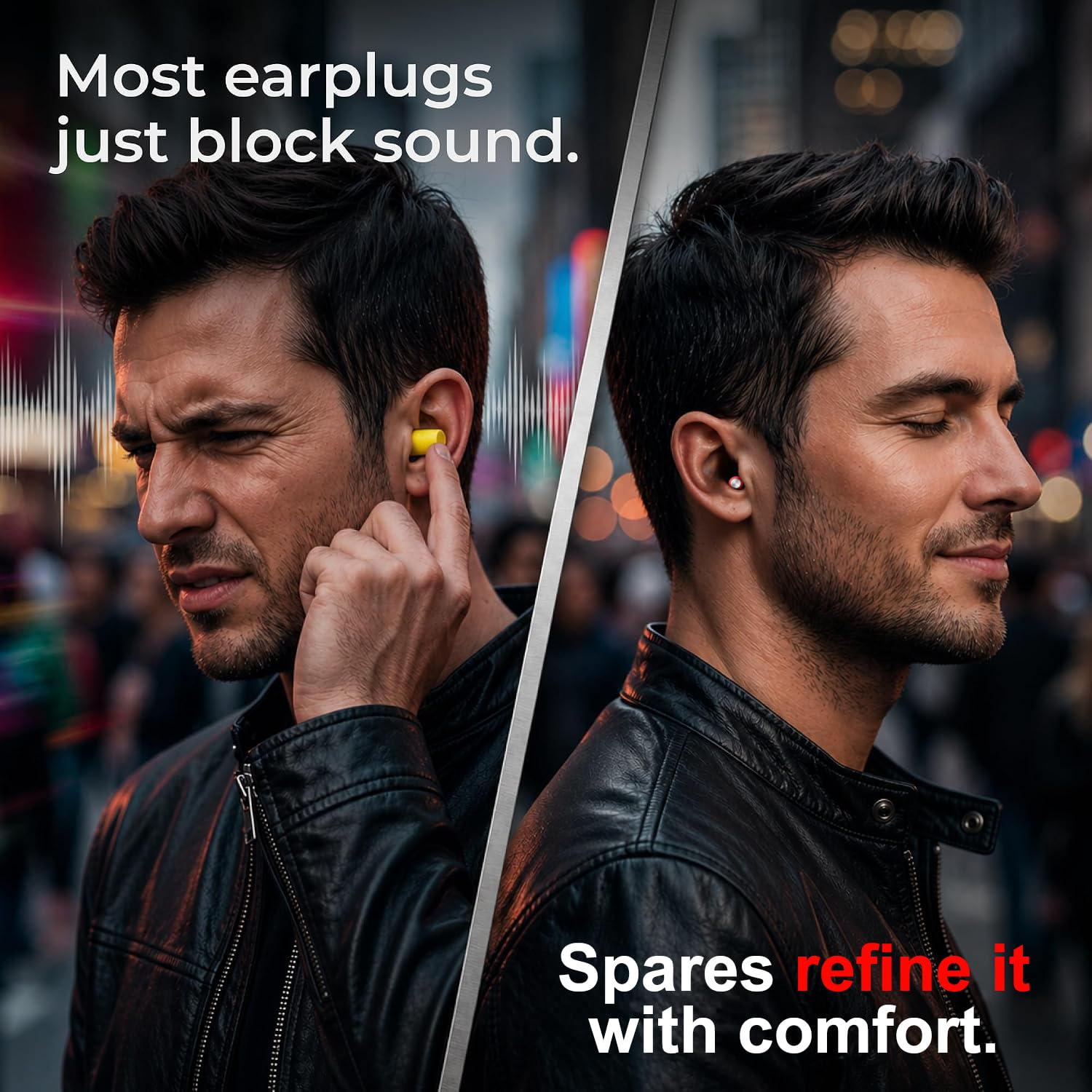 Bouchons d'oreilles en acier inoxydable de qualité professionnelle, haute fidélité. Aspect épuré et discret. Conçu pour une clarté sonore. Réutilisable, lavable et respectueux de l'environnement