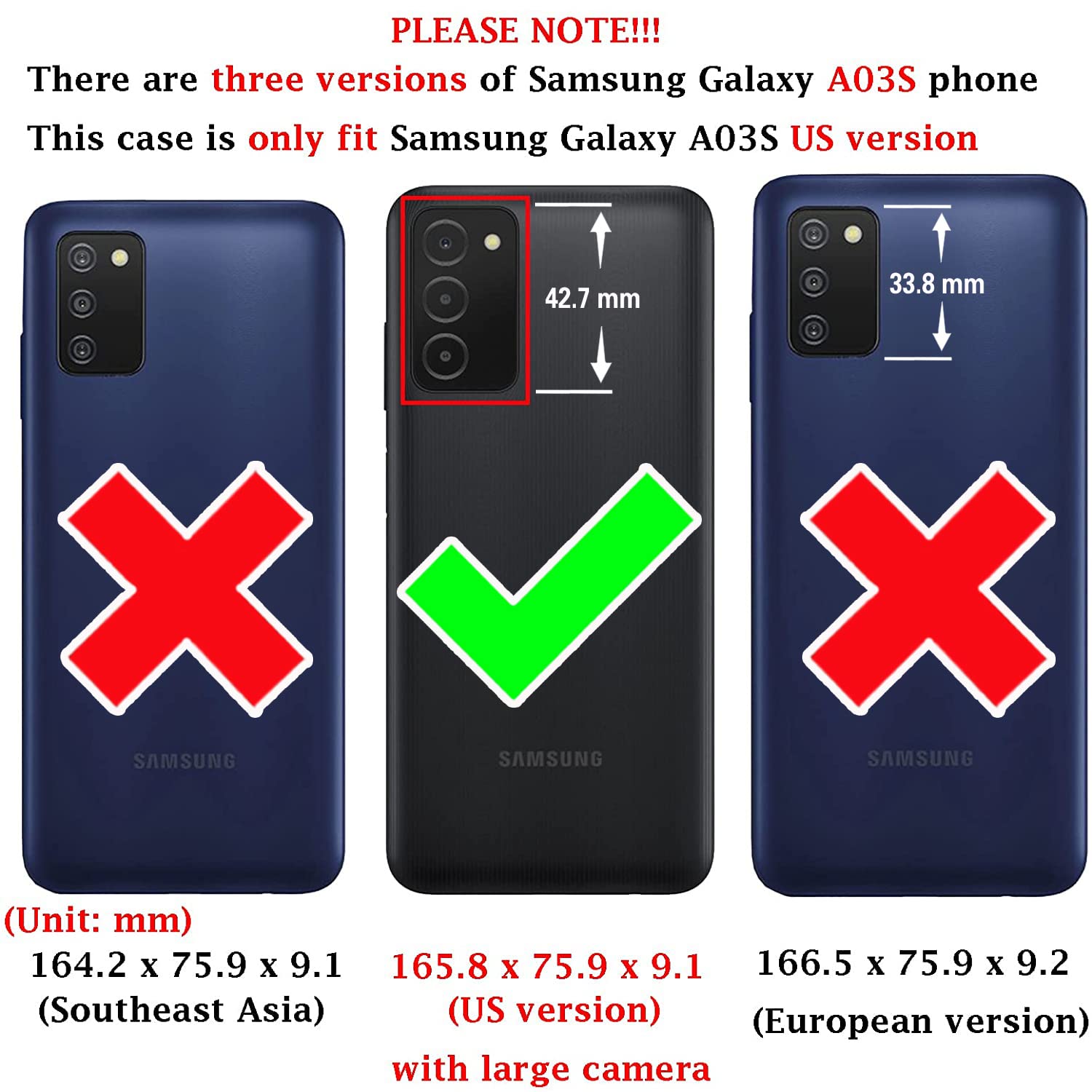 Asuwish Compatible with Samsung Galaxy A03s Wallet Case and Tempered Glass Screen Protector Leather Flip Credit Card Holder Stand Cell Accessories Phone Cover for Gaxaly A 03s SM A037M Women Purple