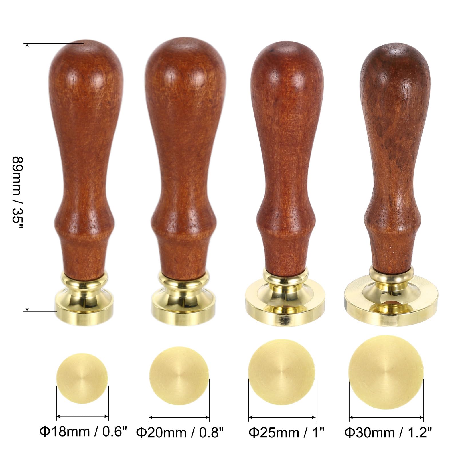 PATIKIL 18/20/25/30mm Round Blank Wax Seal Stamp - Image 2