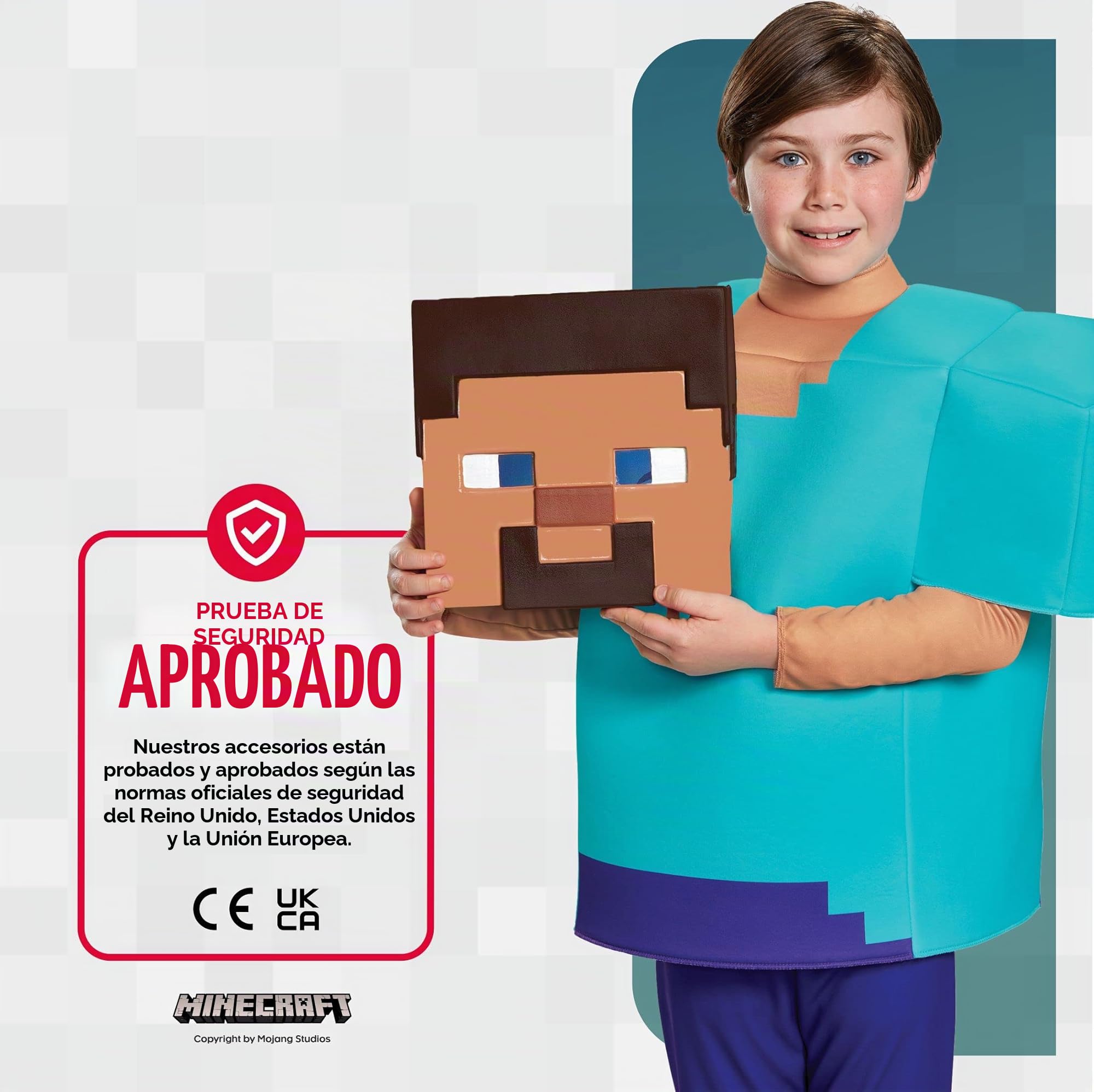 Minecraft Disfraz clásico de Steve de Disguise, disfraz oficial para niños