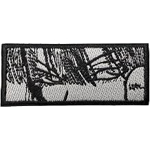 Anime Girl Japanese Aesthetic Patch, Embroidered Funny Tactical Morale Hook and Loop Military Patch Patches for Clothing, Bag, Molle Vest, Hat, Backpack, DIY Applique, Jackets Black