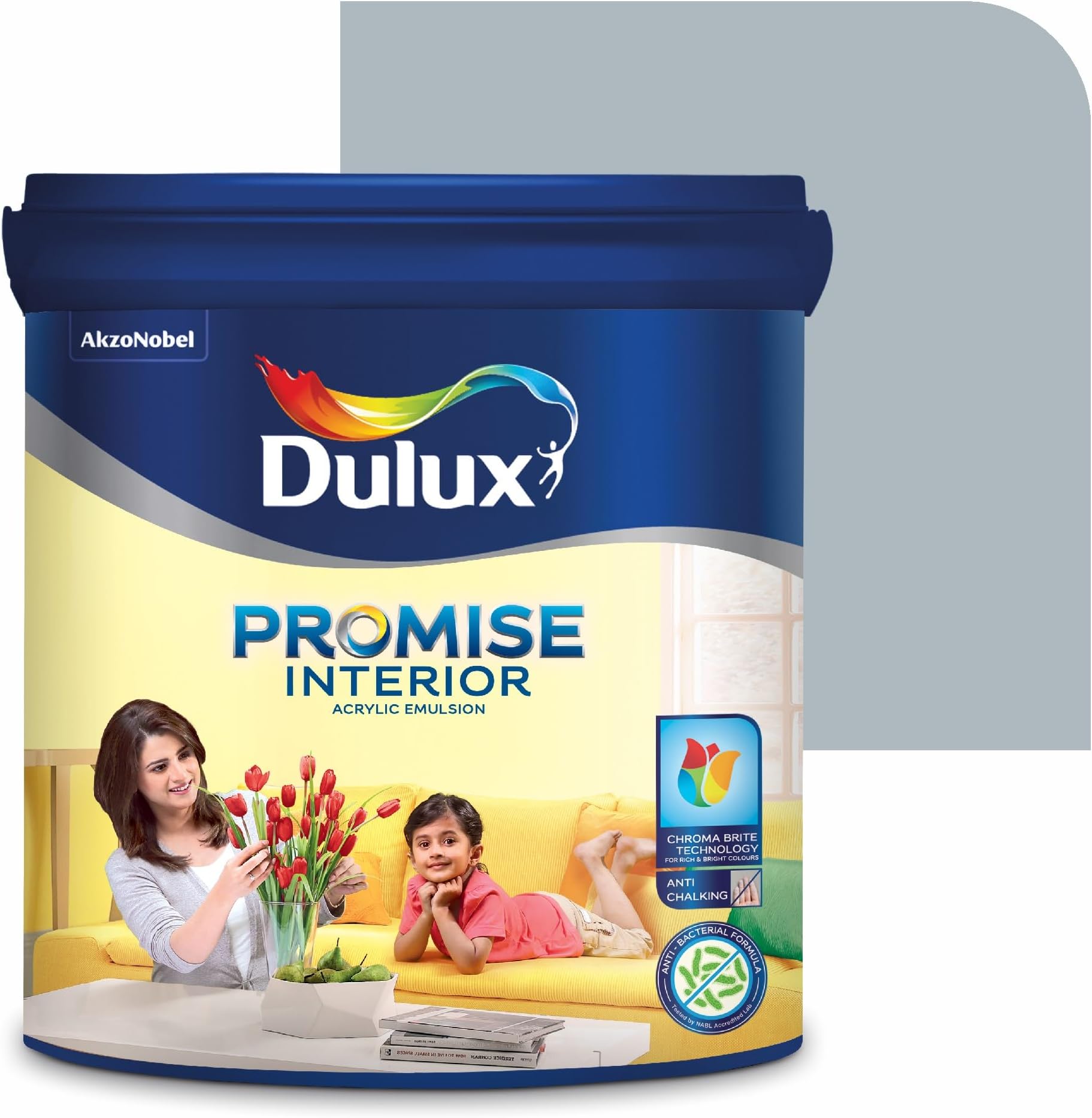 Dulux Promise Interior Emulsion Paint (1L, True Switzerland) | Wall paint with Chroma Brite Technology for brighter longer-lasting colors | Rich finish | Anti-chalk | Water-based | 3-year warranty