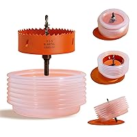 Vista 18 de Sierra de agujero de 6.25 pulgadas para luces empotradas y luces de lata, cortador de agujero de 6-1/4 pulgadas con recogedor de polvo para Naranja