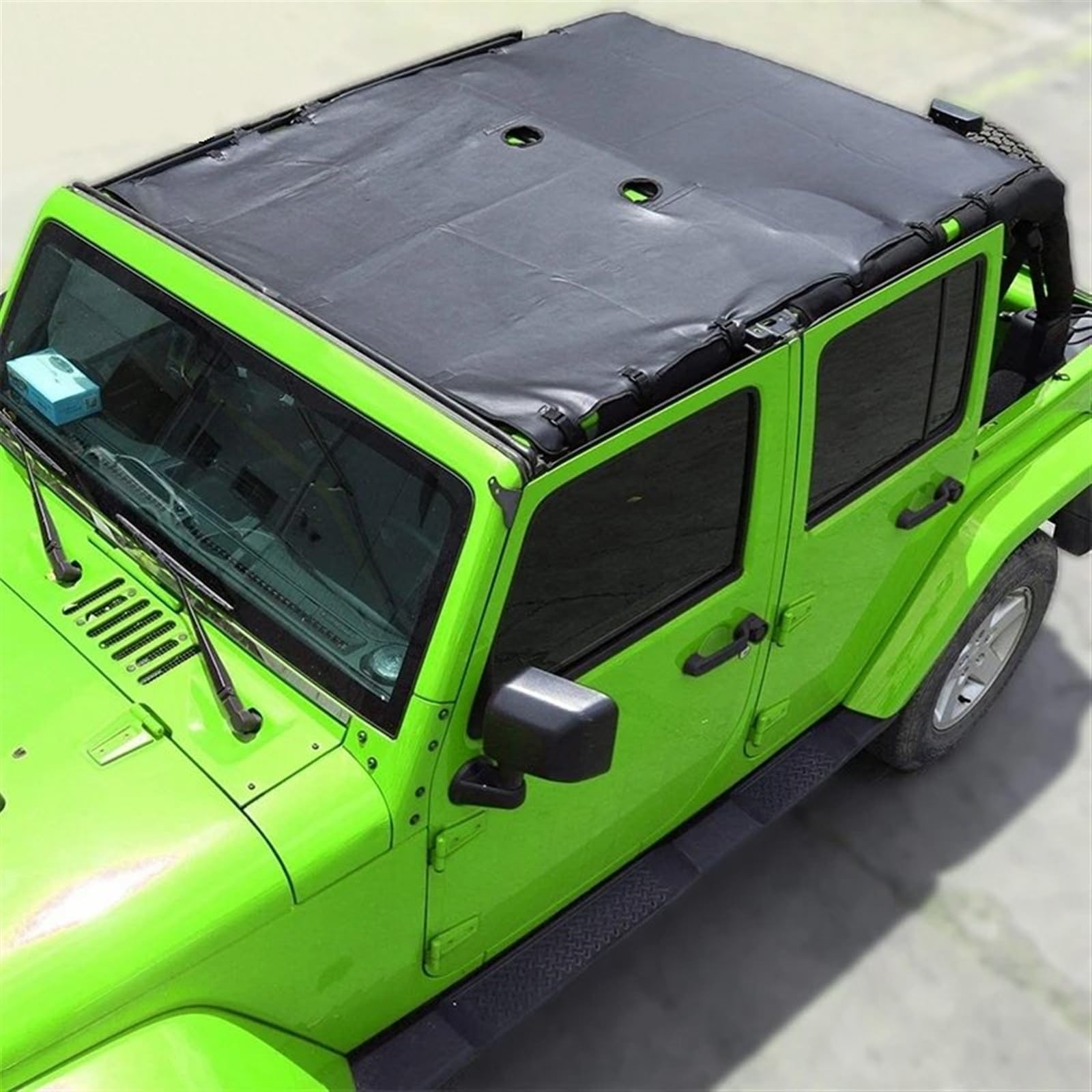 Parasol Ventana Coche para Jeep para Wrangler JK 4 Puertas 2007 208 2009 2010 2011-2017 Parasol Suave Cuero para Coche Cubierta Completa Superior Anti UV Cubierta Solar